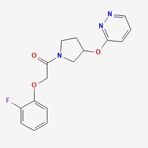 molecular formula C16H16FN3O3 B2747116 2-(2-Fluorophenoxy)-1-(3-(pyridazin-3-yloxy)pyrrolidin-1-yl)ethanone CAS No. 2034402-81-6
