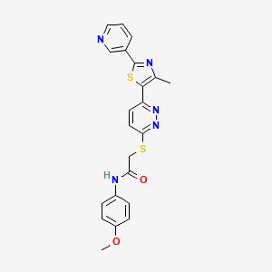 N-(4-methoxyphenyl)-2-((6-(4-methyl-2-(pyridin-3-yl)thiazol-5-yl)pyridazin-3-yl)thio)acetamide