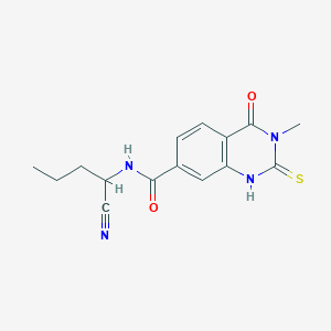 molecular formula C15H16N4O2S B2747128 N-(1-cyanobutyl)-3-methyl-4-oxo-2-sulfanyl-3,4-dihydroquinazoline-7-carboxamide CAS No. 1259218-59-1