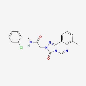molecular formula C19H16ClN5O2 B2747149 N-[(2-chlorophenyl)methyl]-2-{7-methyl-3-oxo-2H,3H-[1,2,4]triazolo[4,3-c]quinazolin-2-yl}acetamide CAS No. 1207039-71-1