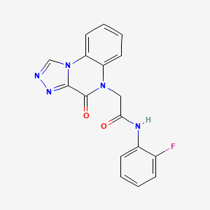 molecular formula C17H12FN5O2 B2747160 N-(2-fluorophenyl)-2-{4-oxo-4H,5H-[1,2,4]triazolo[4,3-a]quinoxalin-5-yl}acetamide CAS No. 1358779-68-6