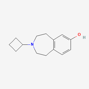 molecular formula C14H19NO B2747196 3-Cyclobutyl-2,3,4,5-tetrahydro-1H-benzo[D]azepin-7-OL CAS No. 720689-55-4