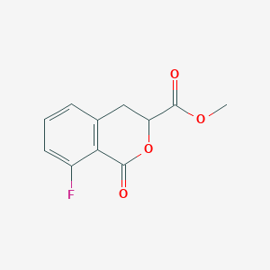 molecular formula C11H9FO4 B2747328 methyl 8-fluoro-1-oxo-3,4-dihydro-1H-2-benzopyran-3-carboxylate CAS No. 2137792-93-7