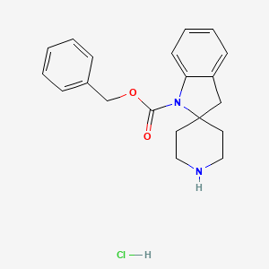 molecular formula C20H23ClN2O2 B2747359 Benzyl 3H-spiro[indole-2,4'-piperidine]-1-carboxylate hydrochloride CAS No. 2197057-23-9