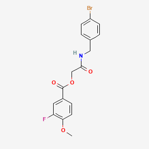 2-((4-Bromobenzyl)amino)-2-oxoethyl 3-fluoro-4-methoxybenzoate