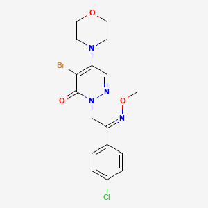 4-bromo-2-[2-(4-chlorophenyl)-2-(methoxyimino)ethyl]-5-morpholino-3(2H)-pyridazinone
