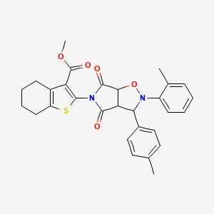methyl 2-(4,6-dioxo-2-(o-tolyl)-3-(p-tolyl)tetrahydro-2H-pyrrolo[3,4-d]isoxazol-5(3H)-yl)-4,5,6,7-tetrahydrobenzo[b]thiophene-3-carboxylate