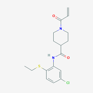 N-(5-Chloro-2-ethylsulfanylphenyl)-1-prop-2-enoylpiperidine-4-carboxamide