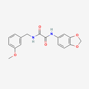 molecular formula C17H16N2O5 B2747439 N-(2H-1,3-BENZODIOXOL-5-YL)-N'-[(3-METHOXYPHENYL)METHYL]ETHANEDIAMIDE CAS No. 706770-07-2
