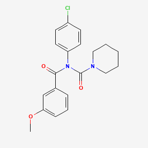 molecular formula C20H21ClN2O3 B2747484 N-(4-chlorophenyl)-3-methoxy-N-(piperidine-1-carbonyl)benzamide CAS No. 941994-69-0