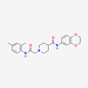 molecular formula C24H29N3O4 B2747499 N-(2,3-dihydro-1,4-benzodioxin-6-yl)-1-{[(2,4-dimethylphenyl)carbamoyl]methyl}piperidine-4-carboxamide CAS No. 941929-07-3