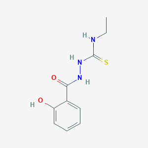 molecular formula C10H13N3O2S B2747522 N-ethyl-2-[(2-hydroxyphenyl)carbonyl]hydrazinecarbothioamide CAS No. 26036-10-2