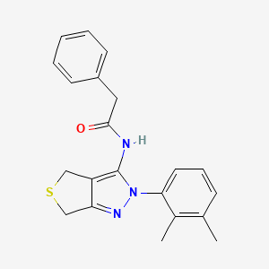 molecular formula C21H21N3OS B2747566 N-[2-(2,3-dimethylphenyl)-2H,4H,6H-thieno[3,4-c]pyrazol-3-yl]-2-phenylacetamide CAS No. 450344-32-8