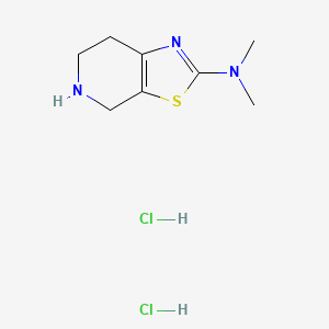 molecular formula C8H15Cl2N3S B2747579 N,N-dimethyl-4H,5H,6H,7H-[1,3]thiazolo[5,4-c]pyridin-2-amine dihydrochloride CAS No. 2089258-70-6