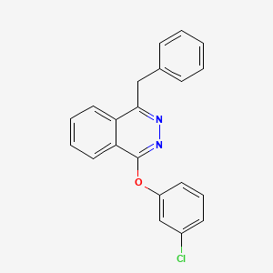 molecular formula C21H15ClN2O B2747580 1-Benzyl-4-(3-chlorophenoxy)phthalazine CAS No. 338978-22-6