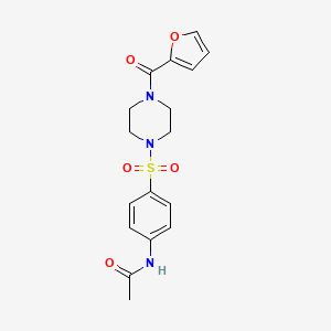 molecular formula C17H19N3O5S B2747581 N-(4-{[4-(furan-2-carbonyl)piperazin-1-yl]sulfonyl}phenyl)acetamide CAS No. 441745-96-6