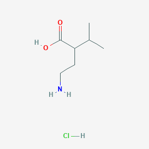 molecular formula C7H16ClNO2 B2747595 4-Bocamino-2-isopropyl-butyric acid HCl CAS No. 1387445-52-4
