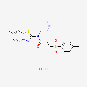 N-(2-(dimethylamino)ethyl)-N-(6-methylbenzo[d]thiazol-2-yl)-3-tosylpropanamide hydrochloride