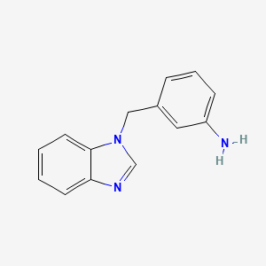 molecular formula C14H13N3 B2747648 3-(1H-1,3-Benzodiazol-1-ylmethyl)aniline CAS No. 562803-83-2
