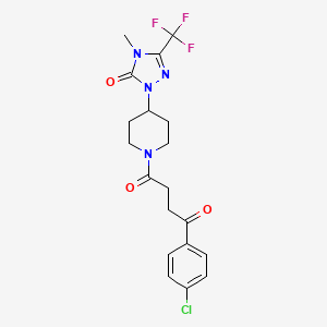 1-(4-chlorophenyl)-4-(4-(4-methyl-5-oxo-3-(trifluoromethyl)-4,5-dihydro-1H-1,2,4-triazol-1-yl)piperidin-1-yl)butane-1,4-dione