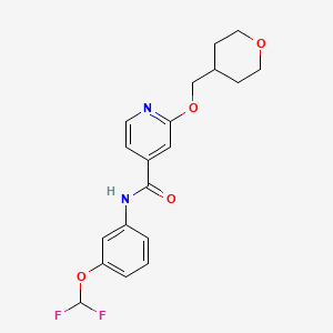 N-(3-(difluoromethoxy)phenyl)-2-((tetrahydro-2H-pyran-4-yl)methoxy)isonicotinamide