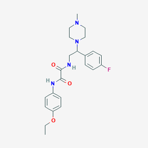 molecular formula C23H29FN4O3 B2747664 N1-(4-ethoxyphenyl)-N2-(2-(4-fluorophenyl)-2-(4-methylpiperazin-1-yl)ethyl)oxalamide CAS No. 898451-76-8
