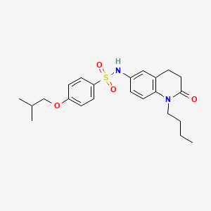 molecular formula C23H30N2O4S B2747675 N-(1-butyl-2-oxo-1,2,3,4-tetrahydroquinolin-6-yl)-4-(2-methylpropoxy)benzene-1-sulfonamide CAS No. 954640-46-1