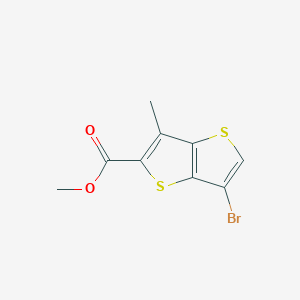 molecular formula C9H7BrO2S2 B2747684 methyl 6-bromo-3-methylthieno[3,2-b]thiophene-2-carboxylate CAS No. 2413876-13-6