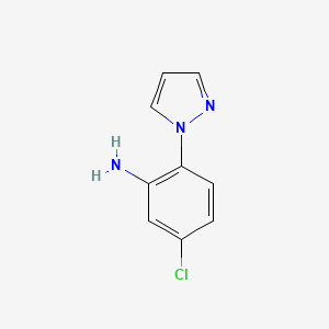 molecular formula C9H8ClN3 B2747737 5-chloro-2-(1H-pyrazol-1-yl)aniline CAS No. 1431963-20-0; 926241-20-5