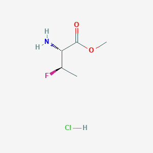 molecular formula C5H11ClFNO2 B2747739 methyl (2R,3R)-2-amino-3-fluorobutanoate hydrochloride CAS No. 2413847-39-7