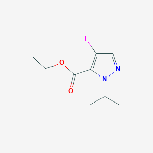 molecular formula C9H13IN2O2 B2747796 ethyl 4-iodo-1-isopropyl-1H-pyrazole-5-carboxylate CAS No. 1639115-02-8