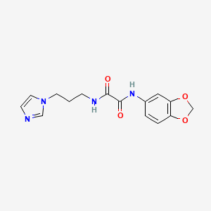 molecular formula C15H16N4O4 B2747804 N1-(3-(1H-imidazol-1-yl)propyl)-N2-(benzo[d][1,3]dioxol-5-yl)oxalamide CAS No. 899956-30-0