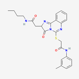 2-({2-[2-(butylamino)-2-oxoethyl]-3-oxo-2,3-dihydroimidazo[1,2-c]quinazolin-5-yl}thio)-N-(3-methylphenyl)acetamide