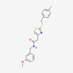 N-(3-methoxybenzyl)-2-(2-((4-methylbenzyl)thio)thiazol-4-yl)acetamide