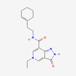 N-(2-(cyclohex-1-en-1-yl)ethyl)-5-ethyl-3-oxo-3,5-dihydro-2H-pyrazolo[4,3-c]pyridine-7-carboxamide