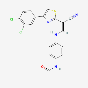 (Z)-N-(4-((2-cyano-2-(4-(3,4-dichlorophenyl)thiazol-2-yl)vinyl)amino)phenyl)acetamide