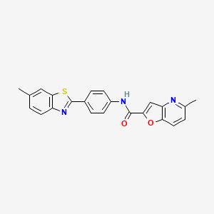 5-methyl-N-(4-(6-methylbenzo[d]thiazol-2-yl)phenyl)furo[3,2-b]pyridine-2-carboxamide