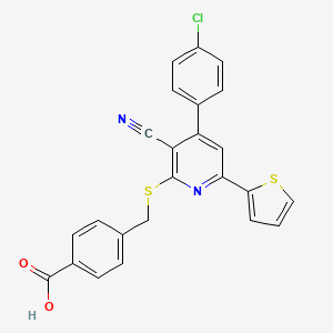 4-{[4-(4-Chlorophenyl)-3-cyano-6-(2-thienyl)-2-pyridylthio]methyl}benzoic acid