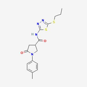 5-oxo-N-(5-(propylthio)-1,3,4-thiadiazol-2-yl)-1-(p-tolyl)pyrrolidine-3-carboxamide