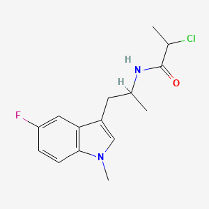2-Chloro-N-[1-(5-fluoro-1-methylindol-3-yl)propan-2-yl]propanamide