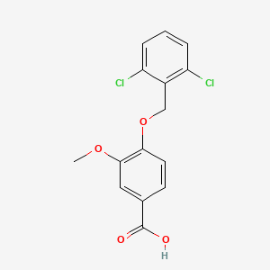 molecular formula C15H12Cl2O4 B2747860 4-[(2,6-Dichlorobenzyl)oxy]-3-methoxybenzoic acid CAS No. 113457-30-0