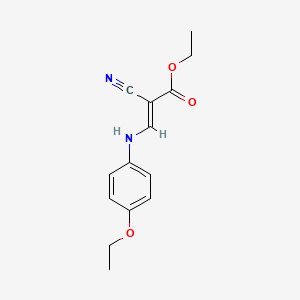 molecular formula C14H16N2O3 B2747865 Ethyl 2-cyano-3-[(4-ethoxyphenyl)amino]prop-2-enoate CAS No. 904627-55-0
