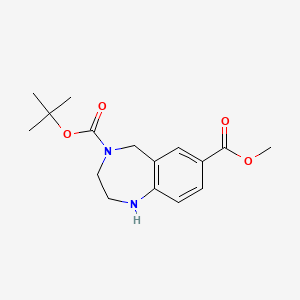 4-O-Tert-butyl 7-O-methyl 1,2,3,5-tetrahydro-1,4-benzodiazepine-4,7-dicarboxylate