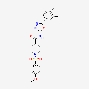 molecular formula C23H26N4O5S B2747892 N-(5-(3,4-dimethylphenyl)-1,3,4-oxadiazol-2-yl)-1-((4-methoxyphenyl)sulfonyl)piperidine-4-carboxamide CAS No. 941919-20-6