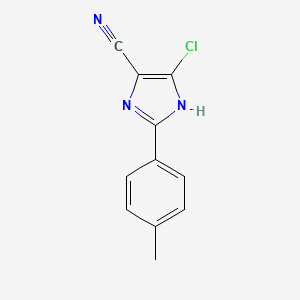molecular formula C11H8ClN3 B2747893 5-chloro-2-(4-methylphenyl)-1H-imidazole-4-carbonitrile CAS No. 1784229-01-1