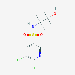 5,6-dichloro-N-(3-hydroxy-2,3-dimethylbutan-2-yl)pyridine-3-sulfonamide