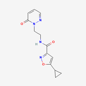 5-cyclopropyl-N-(2-(6-oxopyridazin-1(6H)-yl)ethyl)isoxazole-3-carboxamide