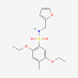 2,5-diethoxy-N-(furan-2-ylmethyl)-4-methylbenzenesulfonamide