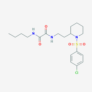 N1-butyl-N2-(2-(1-((4-chlorophenyl)sulfonyl)piperidin-2-yl)ethyl)oxalamide