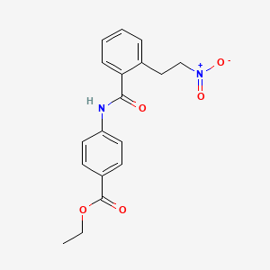 molecular formula C18H18N2O5 B2747932 ethyl 4-[2-(2-nitroethyl)benzamido]benzoate CAS No. 339016-54-5